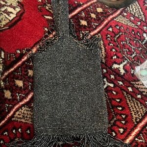 Elegant hand beaded Black Beaded Clutch